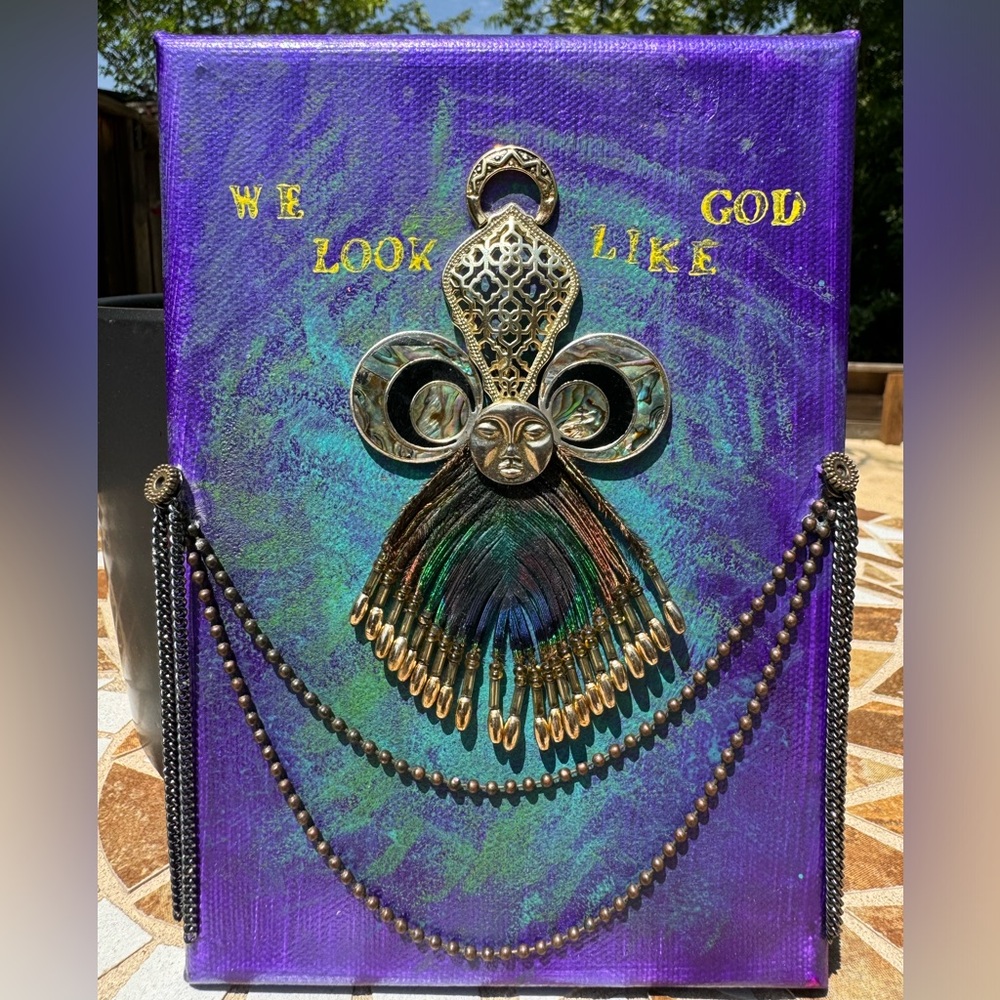 Original Art Home Wall Decor | "We Look Like God" Witchy Occult Pagan Macabre